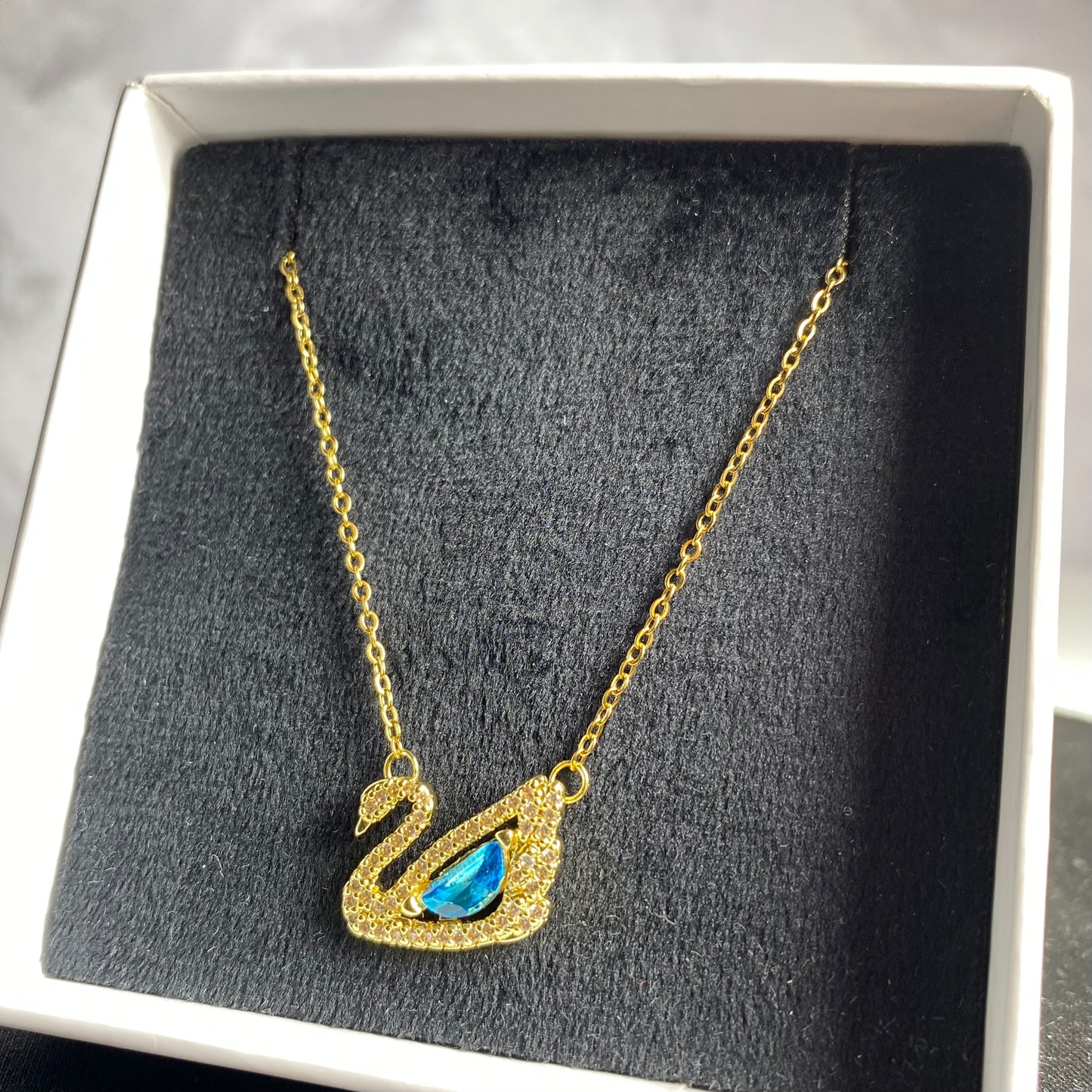 Collier Swan🦢 | Bleu Dorée