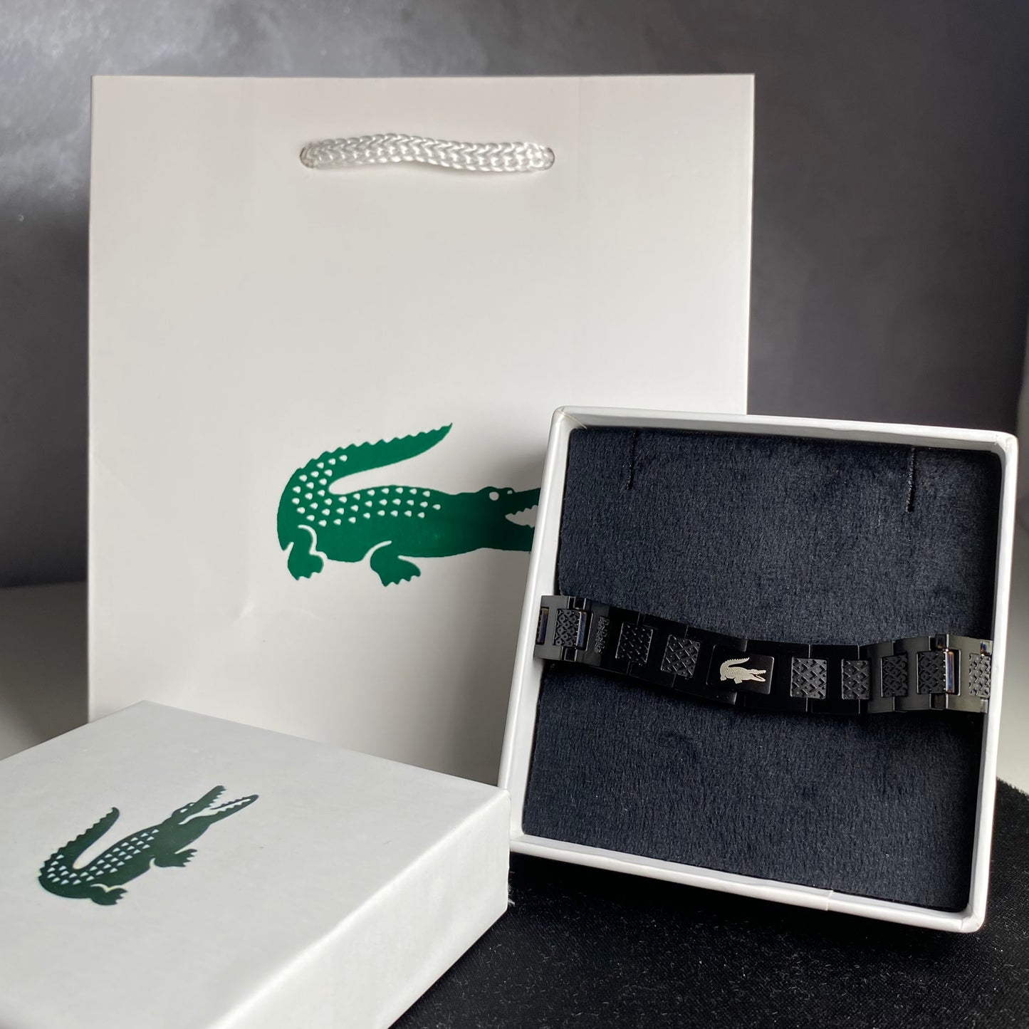 LACOSTE BRACELET | NOIR (Avec Packaging)